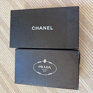 CHANEL Black Box and Prada show box EMPTY